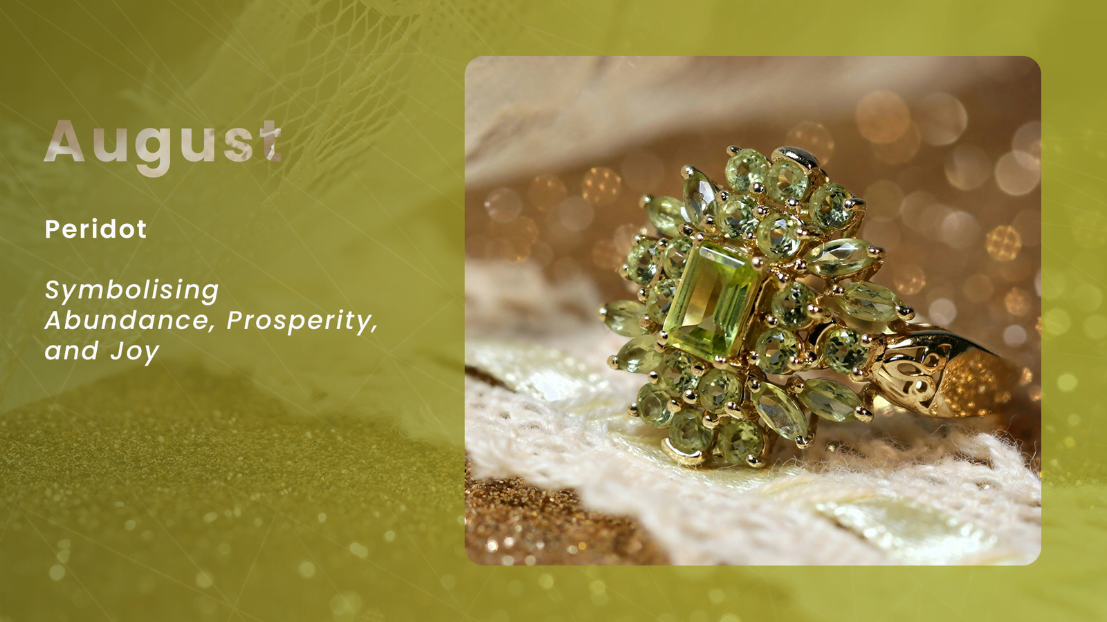 Birthstone information for August