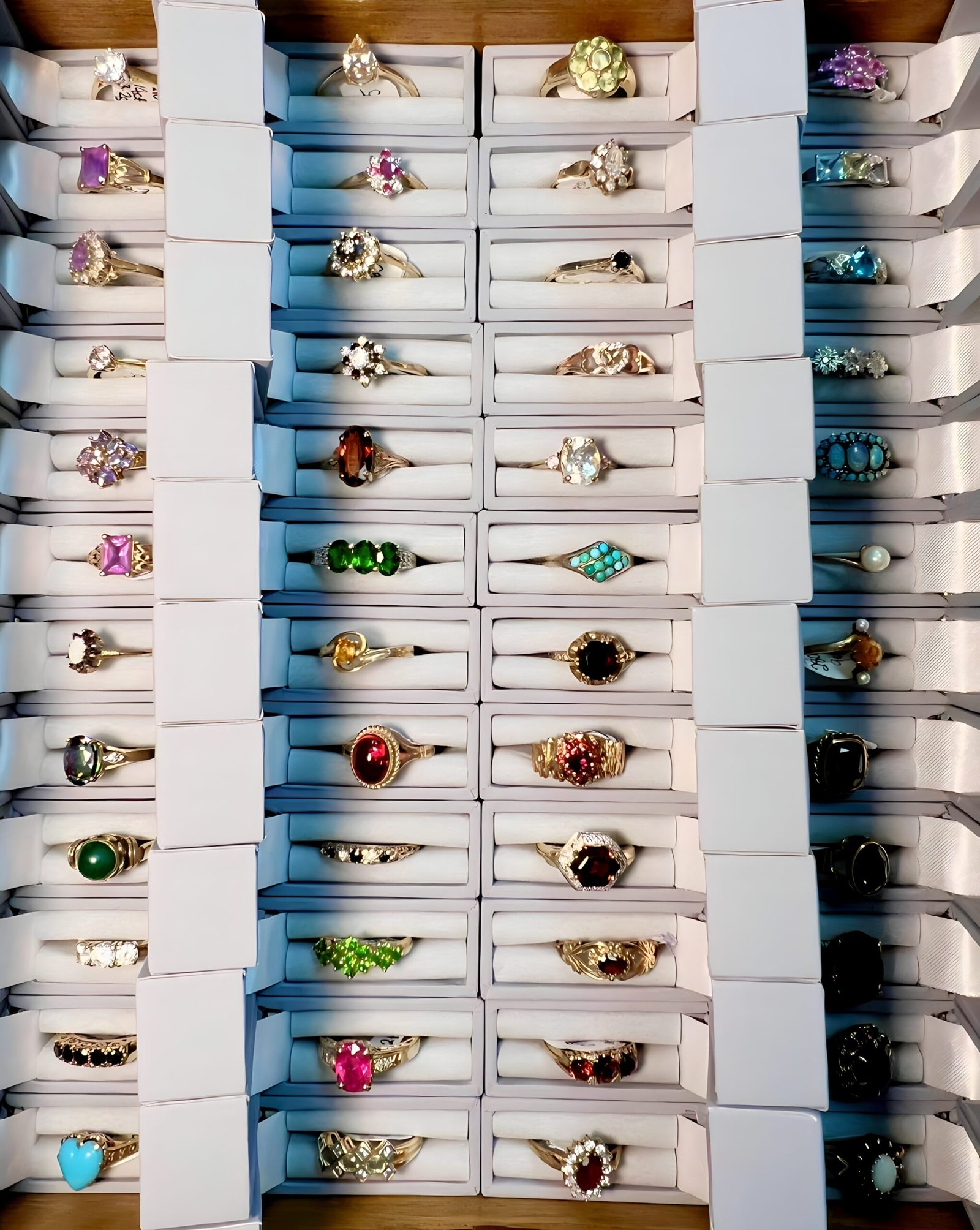A collection of various antique rings