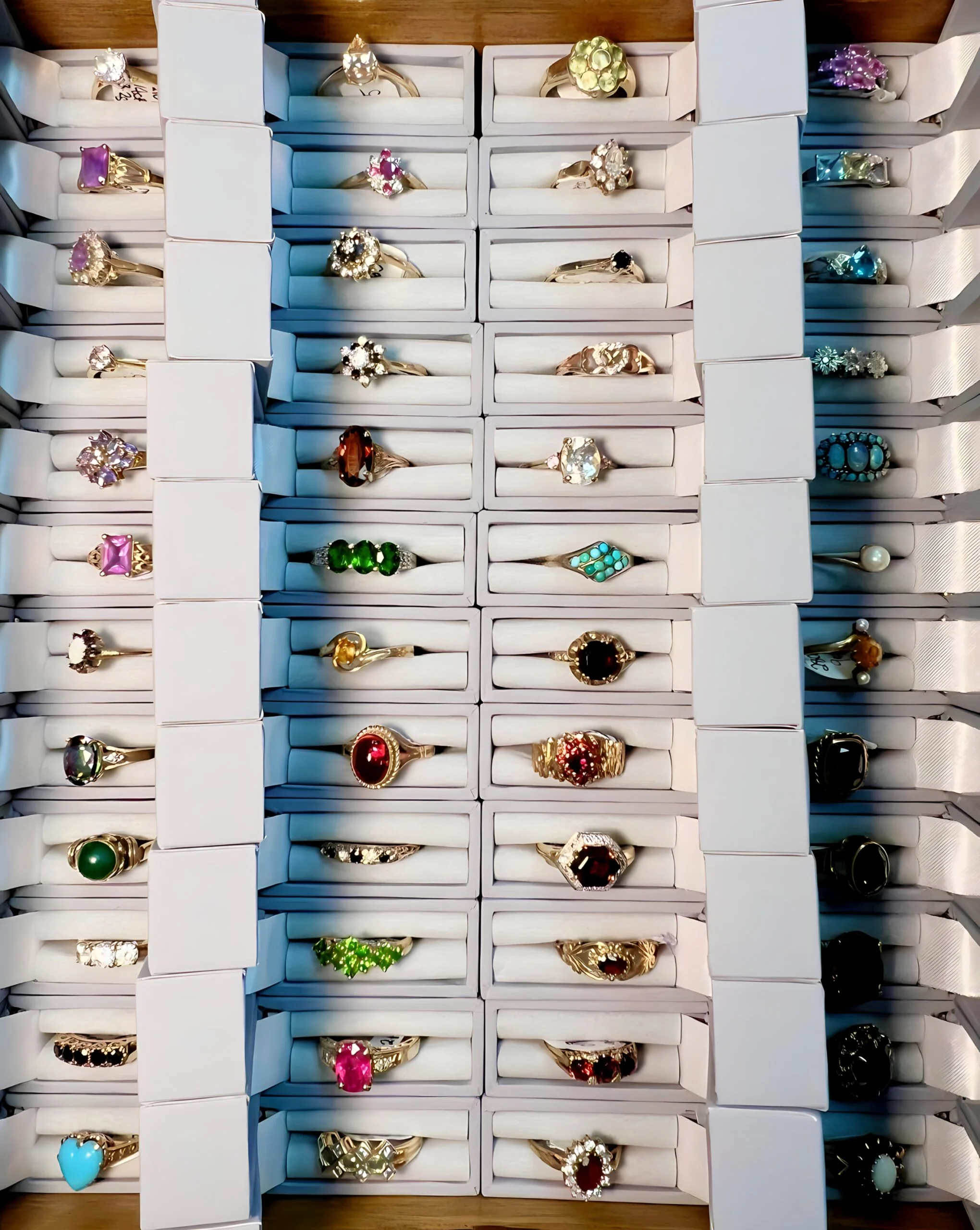 A collection of various antique rings
