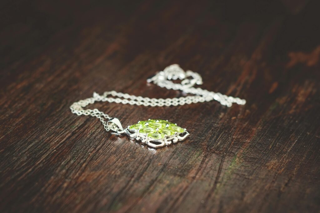 silver chain and pendant