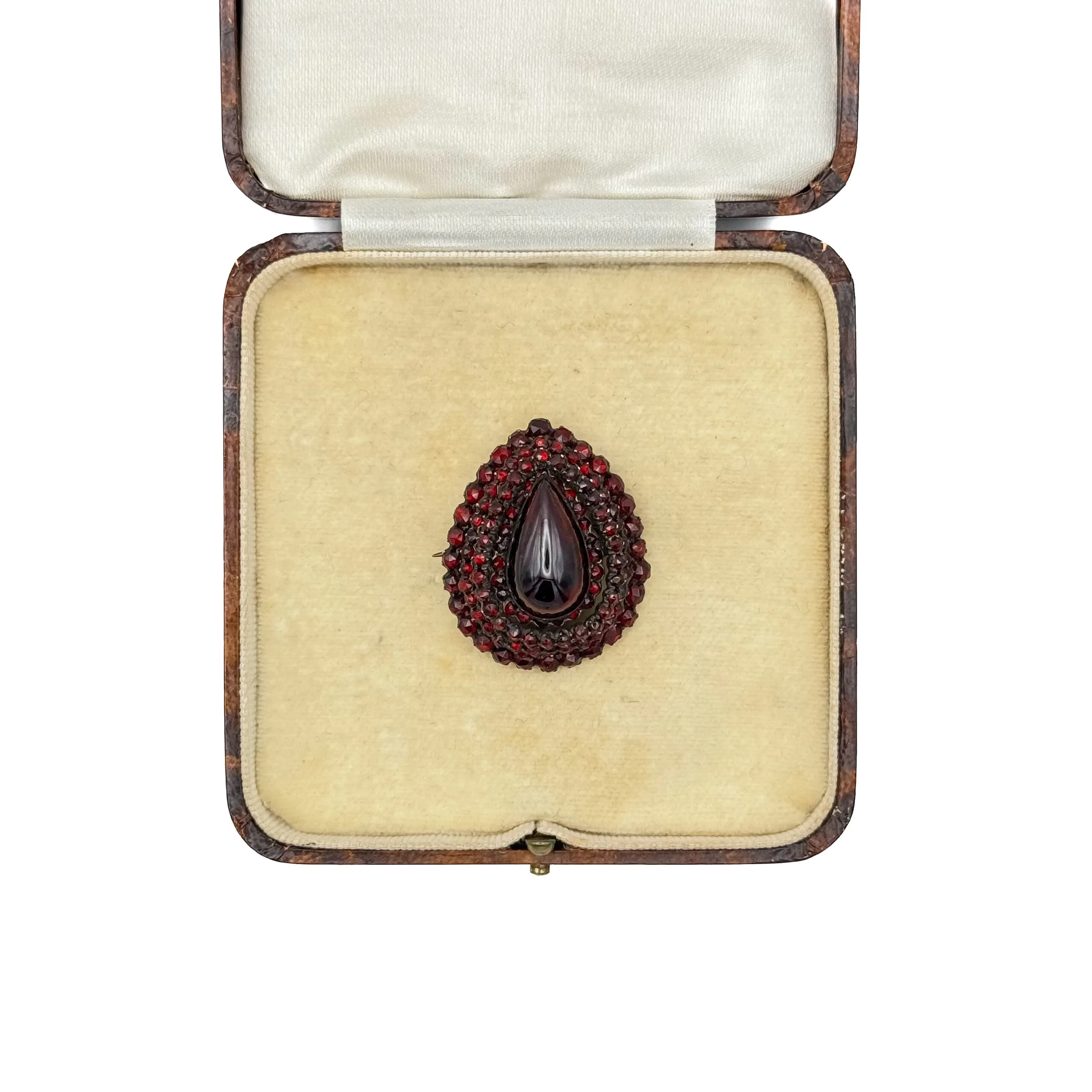 Victorian Garnet Teardrop Brooch - Image 5