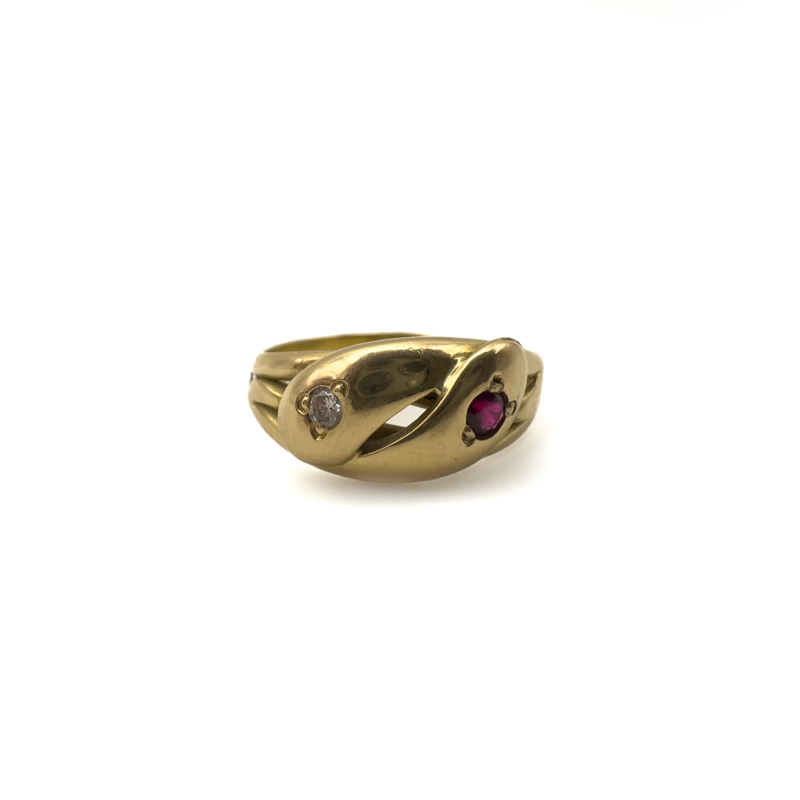 Ruby & Diamond Snake Ring - Image 4