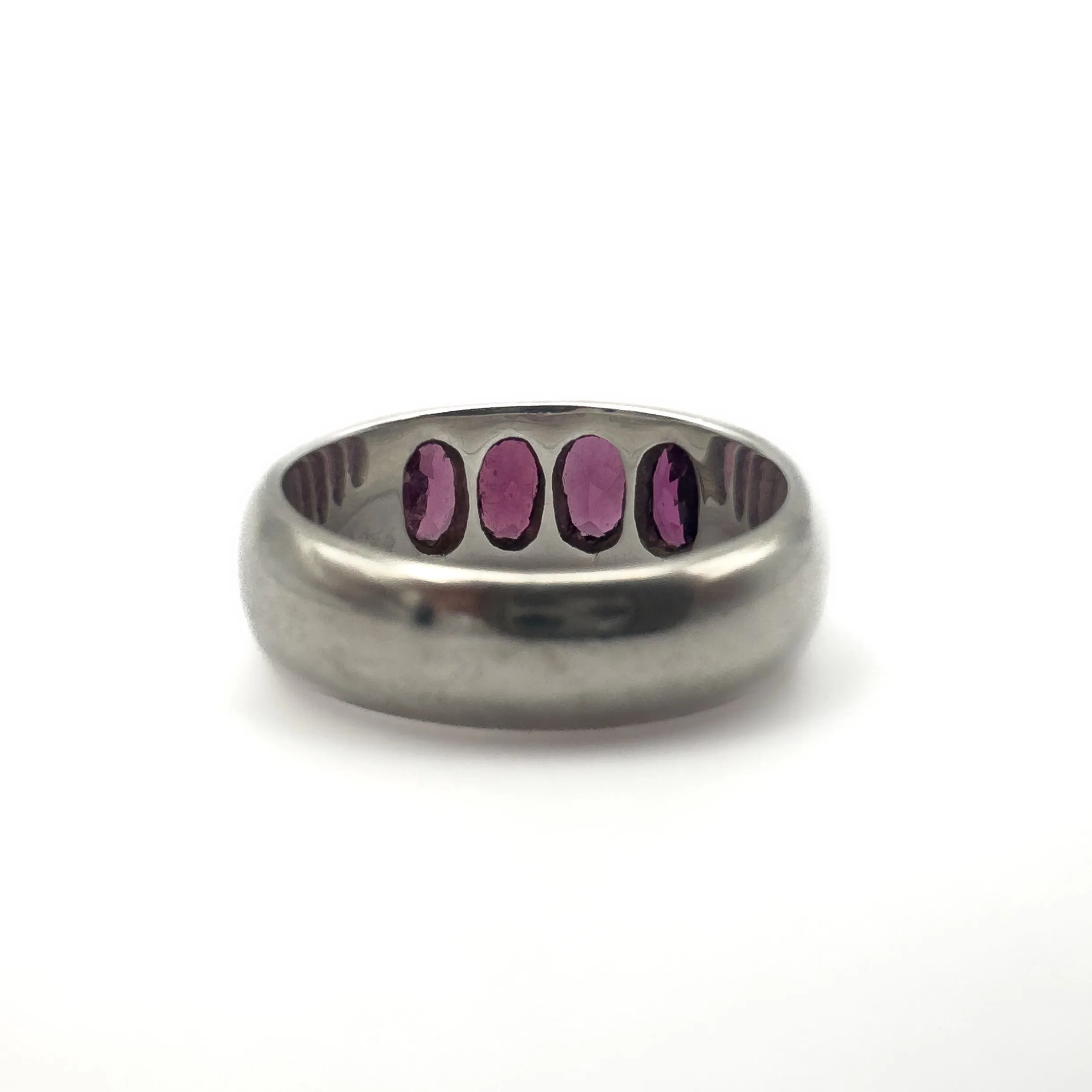 Vintage Silver & Garnet Ring - Image 3