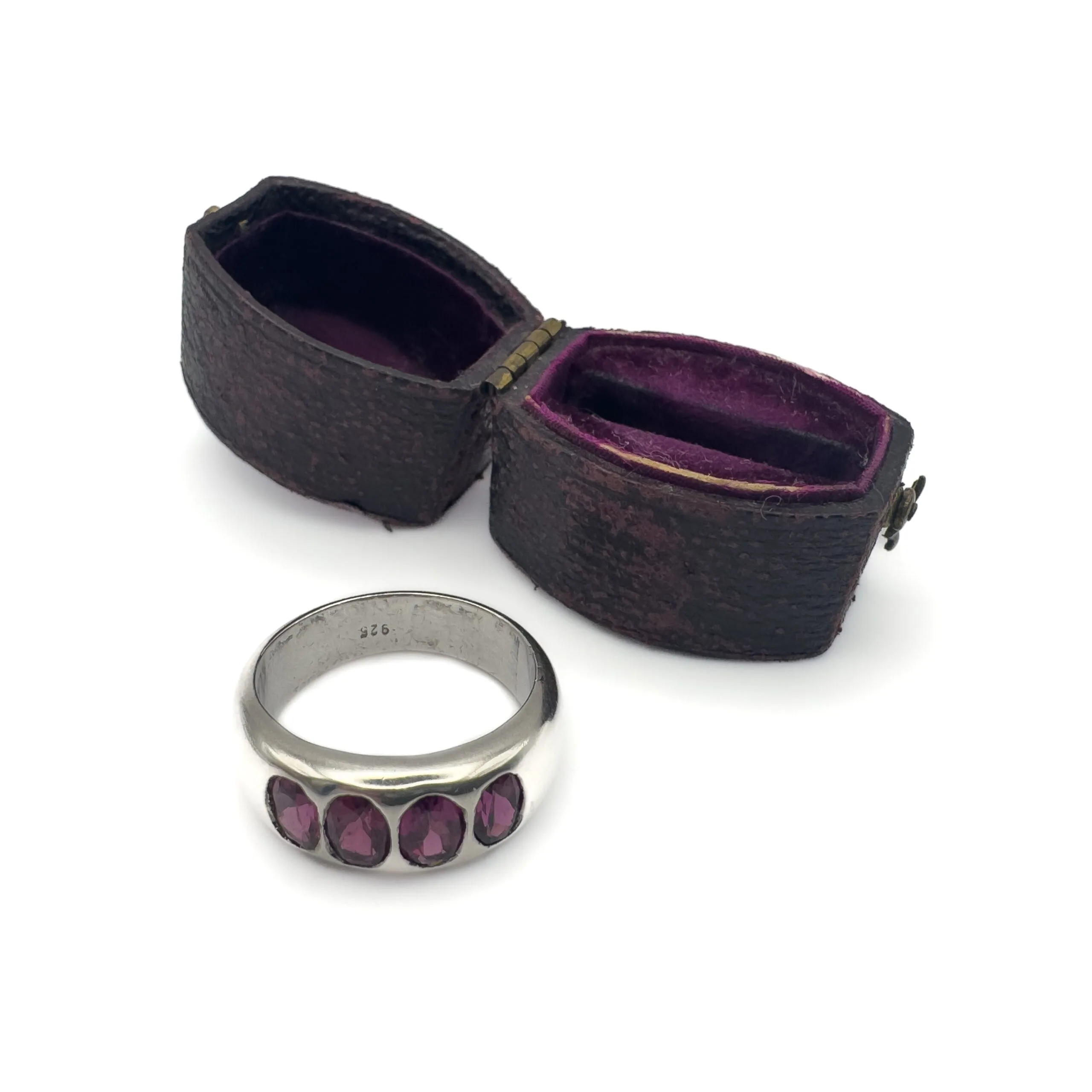 Vintage Silver & Garnet Ring