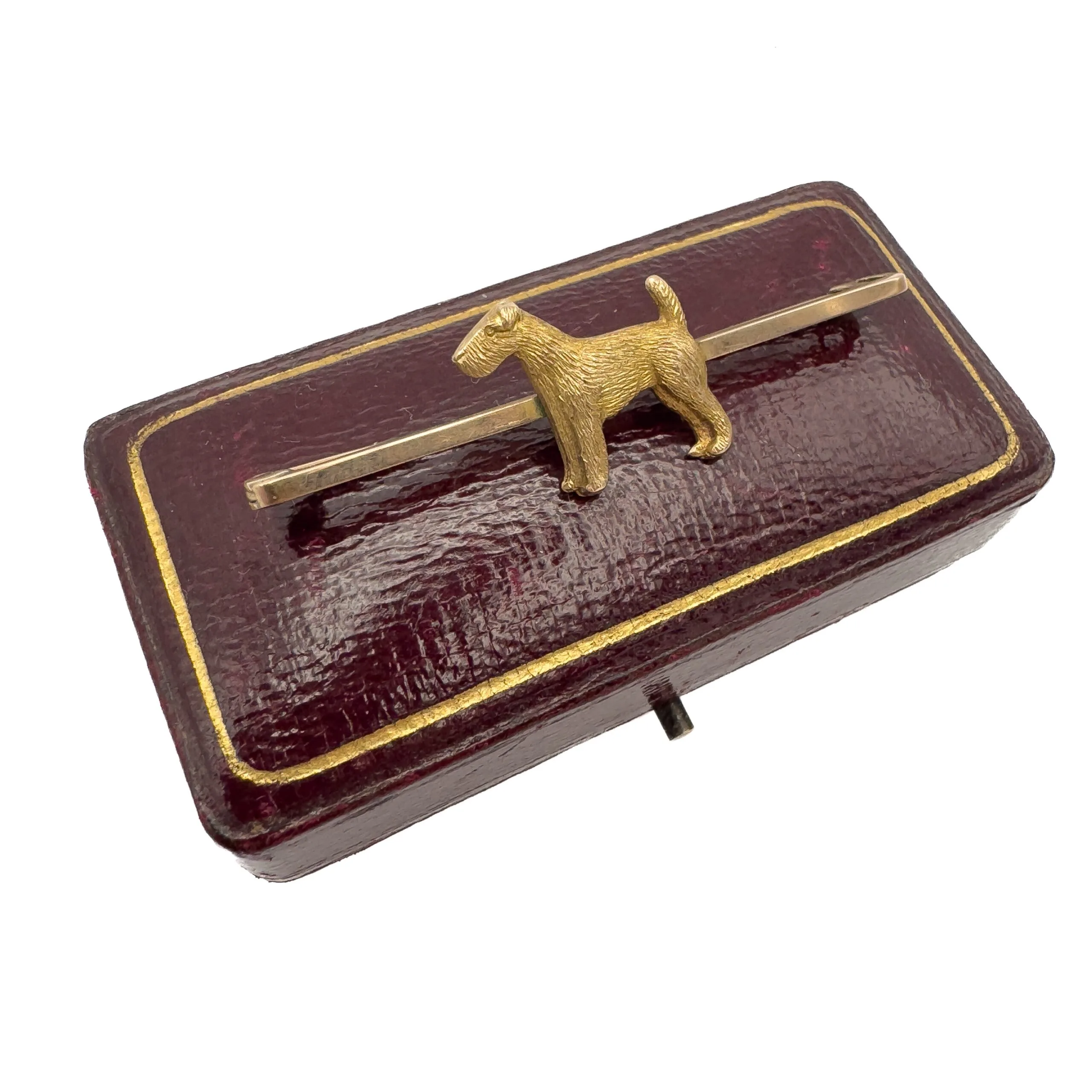 Antique 9ct Gold Terrier Brooch - Image 6