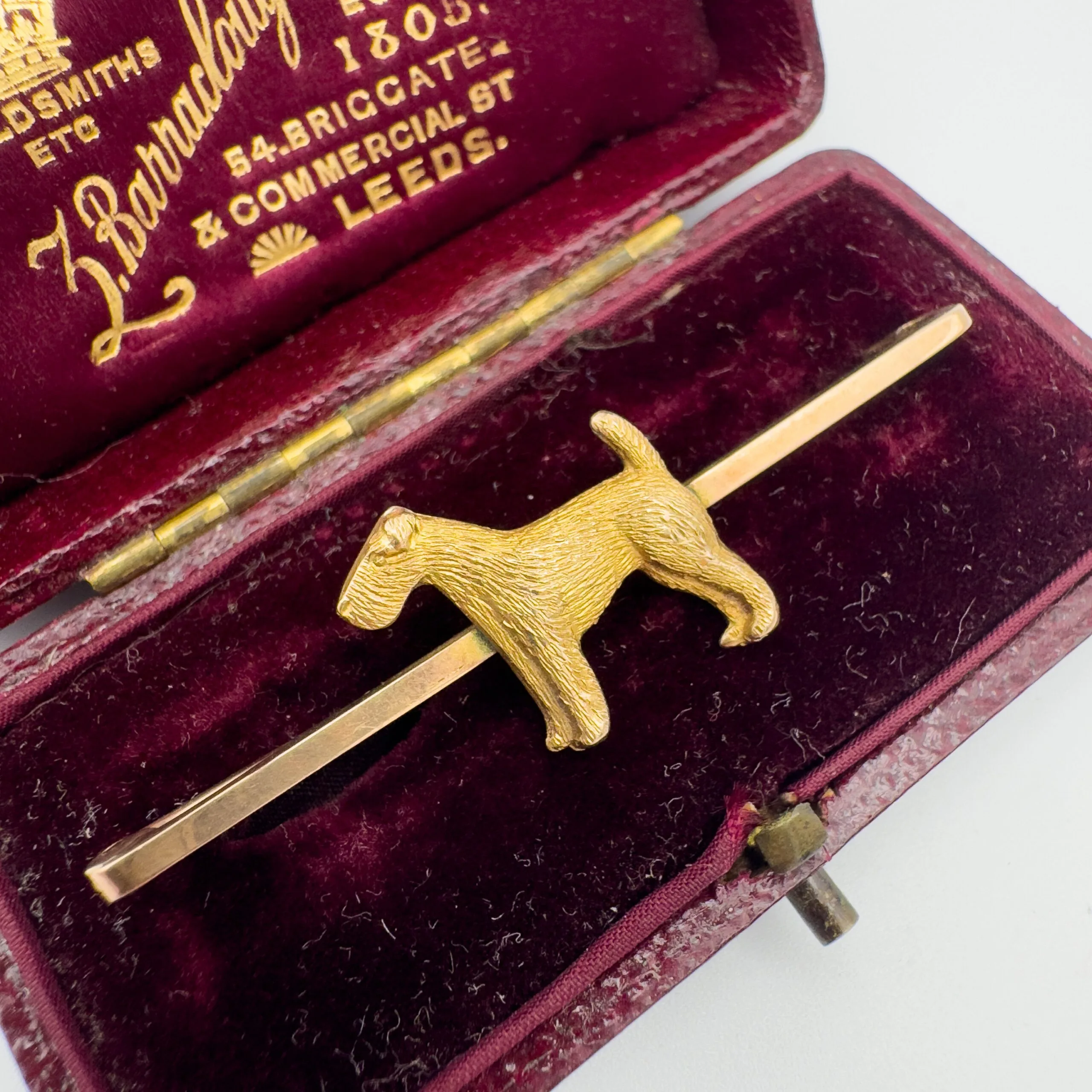 Antique 9ct Gold Terrier Brooch - Image 2