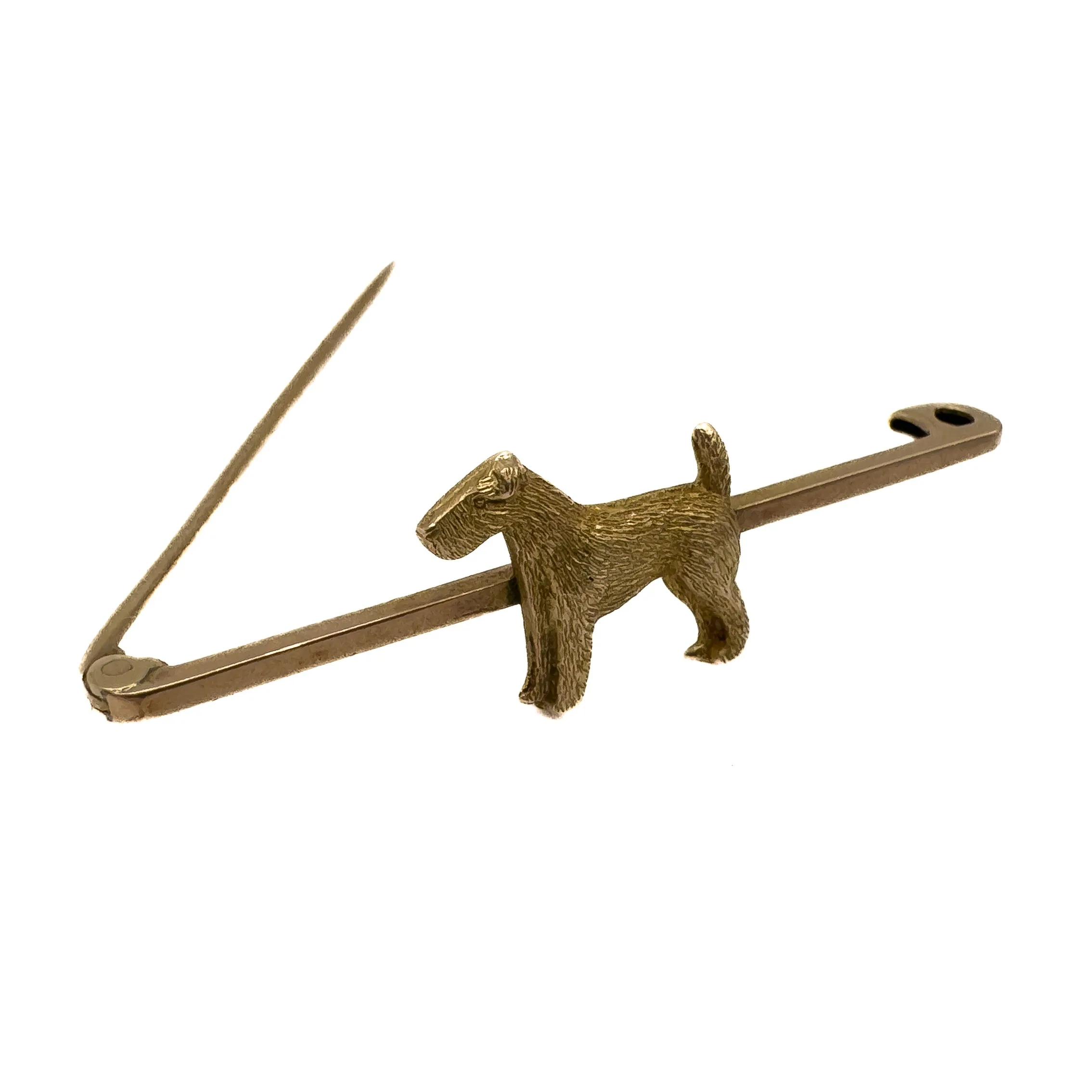 Antique 9ct Gold Terrier Brooch - Image 5