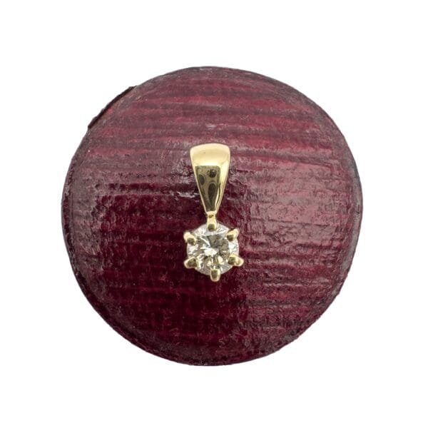 Diamond Solitaire Pendant - .20ct - Image 2