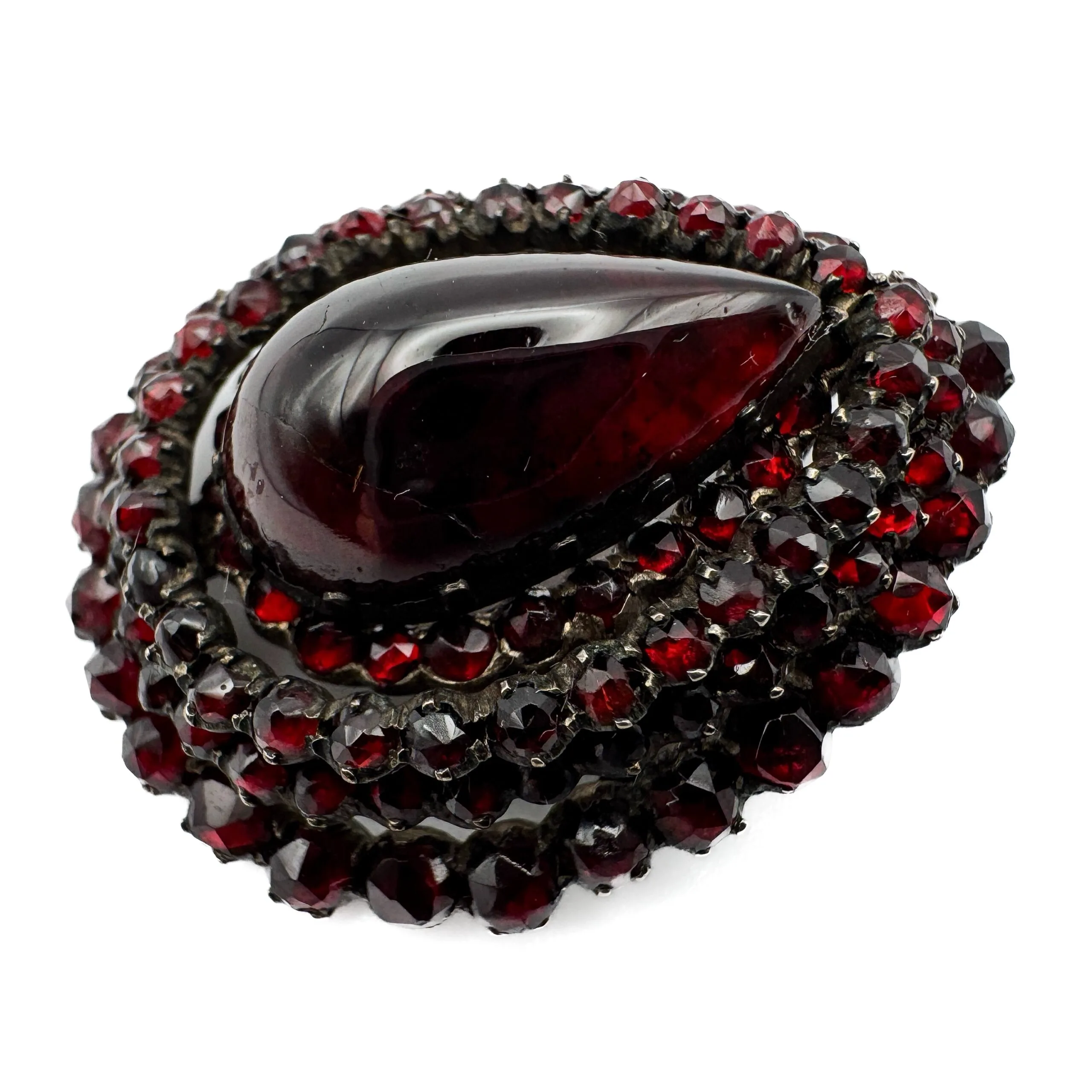Victorian Garnet Teardrop Brooch - Image 4