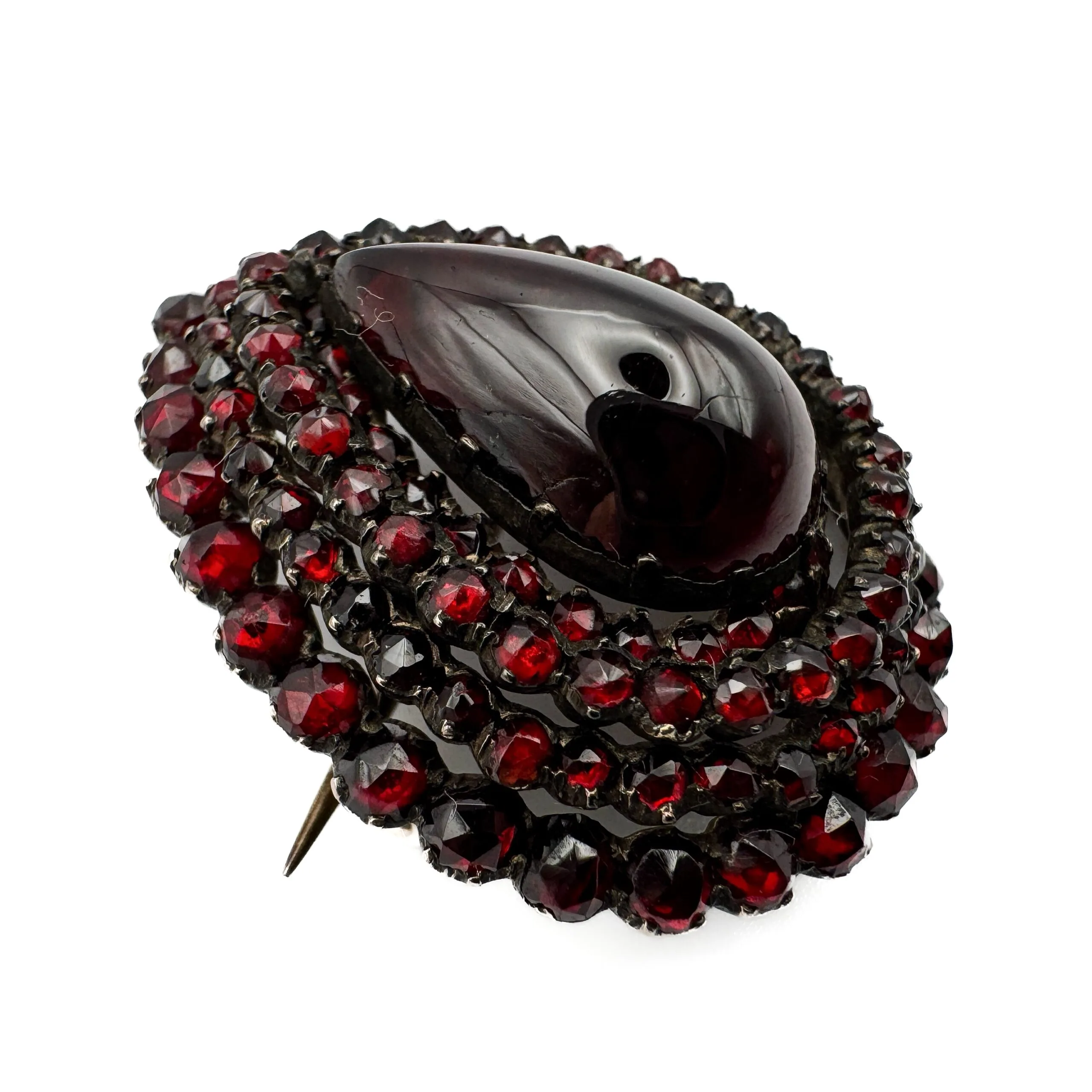 Victorian Garnet Teardrop Brooch - Image 2