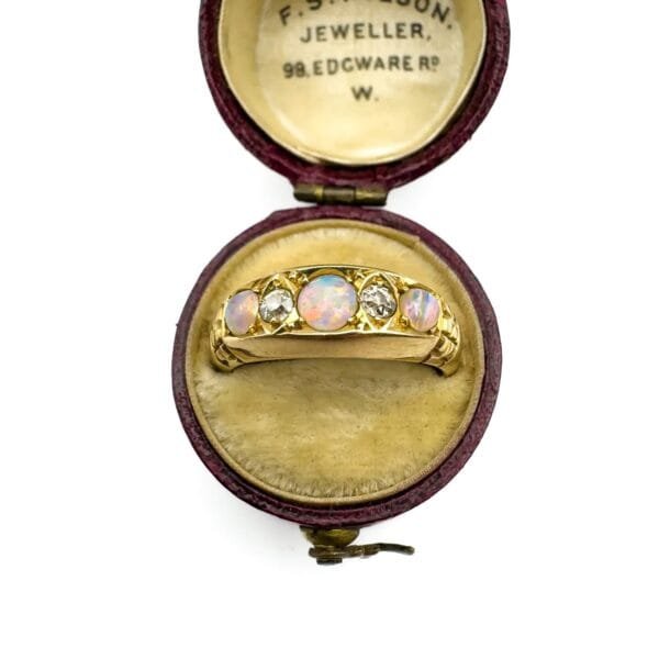 Victorian Opal and Diamond Ring