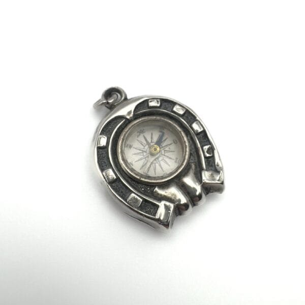 Victorian Silver Horseshoe Compass - Image 6
