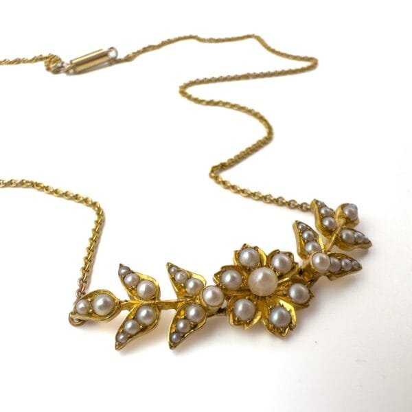 Edwardian Seed Pearl Necklace - Image 3