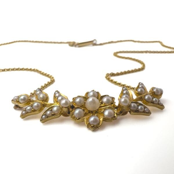 Edwardian Seed Pearl Necklace - Image 9