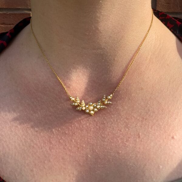 Edwardian Seed Pearl Necklace - Image 4