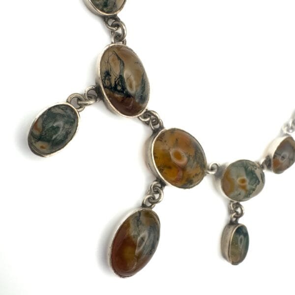 Moss Agate Festooned Necklace - Image 4