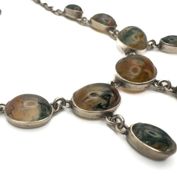 Moss Agate Festooned Necklace - Image 3