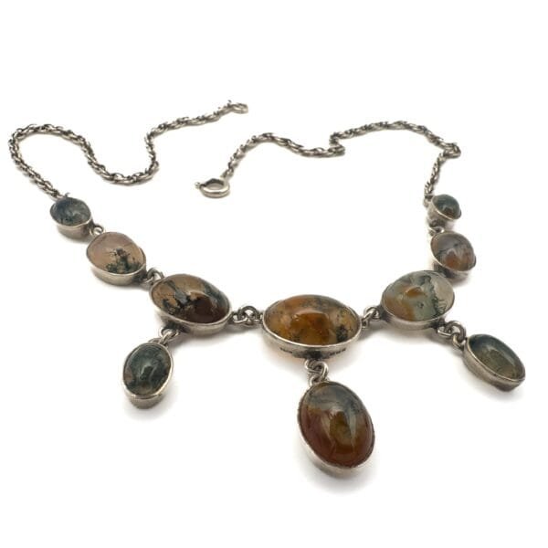 Moss Agate Festooned Necklace - Image 6