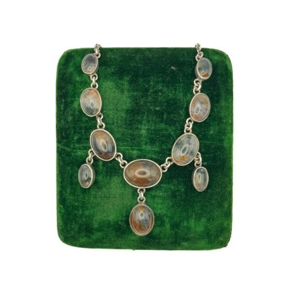 Moss Agate Festooned Necklace - Image 2