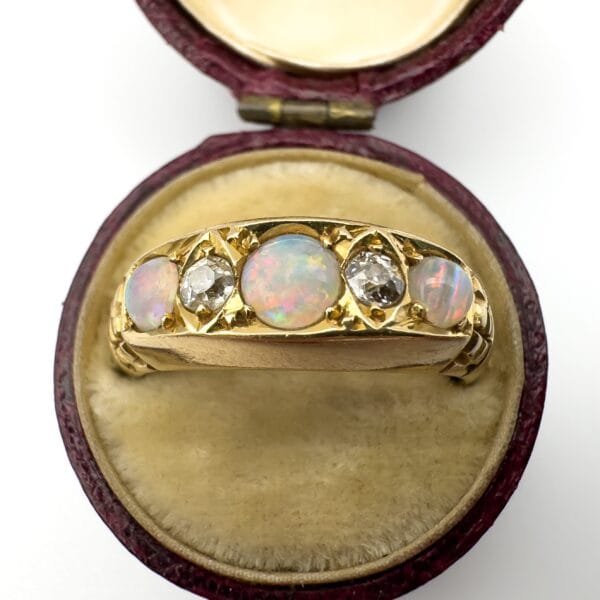 Victorian Opal and Diamond Ring - Image 2