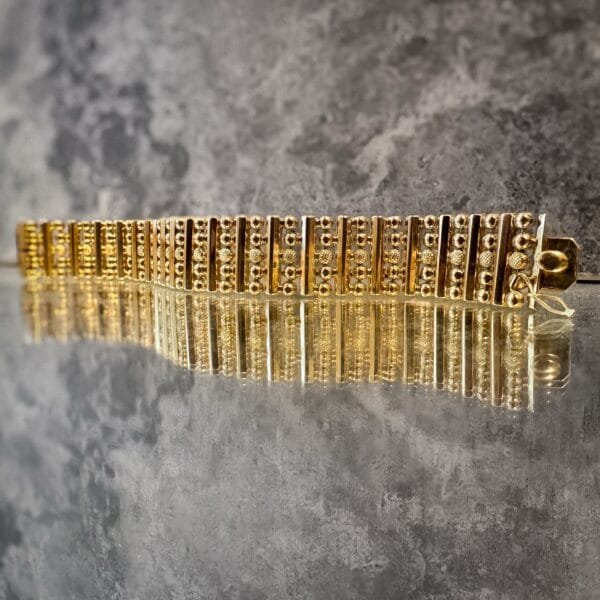 Mid Century 18ct Yellow Gold Bracelet - Image 6