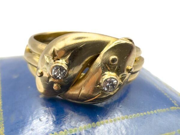18ct Yellow Gold Snake Ring - Image 3