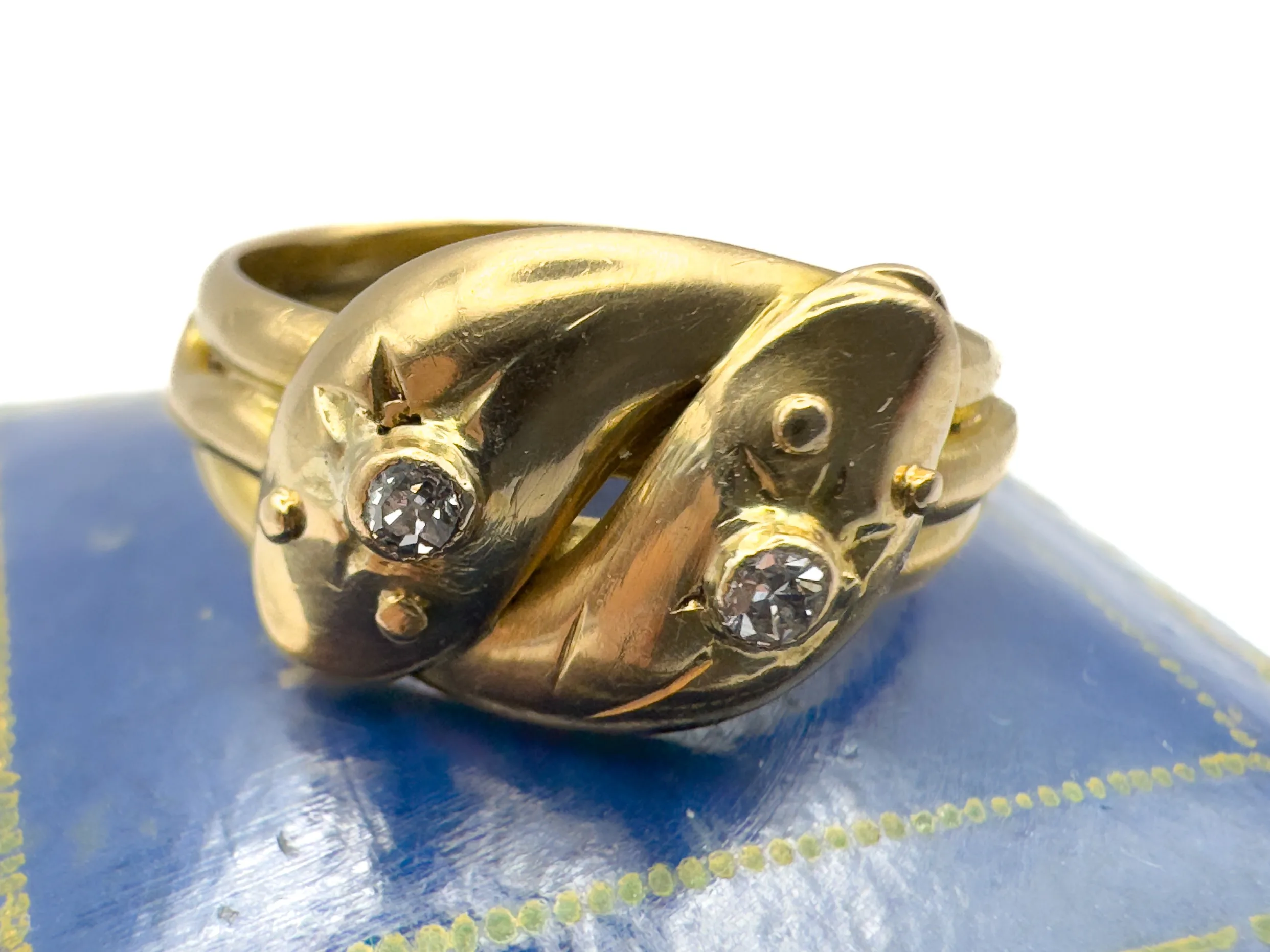 18ct Yellow Gold Snake Ring - Image 3