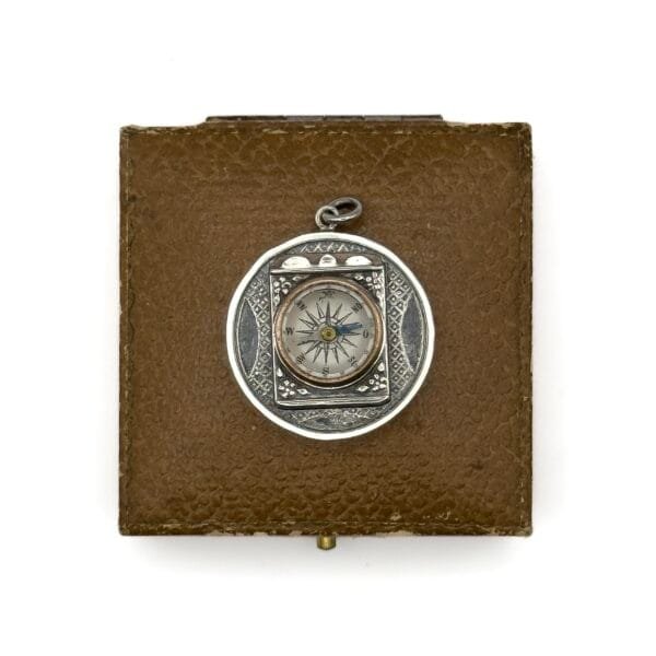 Antique Silver Compass