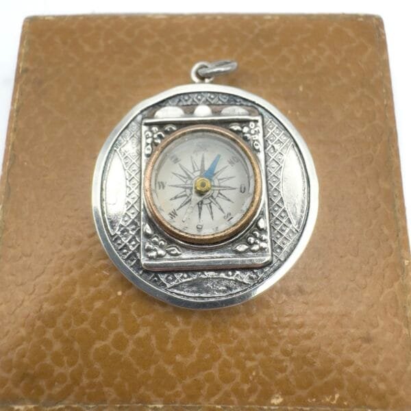 Antique Silver Compass - Image 2
