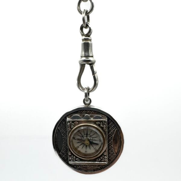 Antique Silver Compass - Image 3