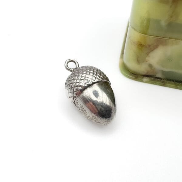 Antique Silver Acorn Charm - Image 4