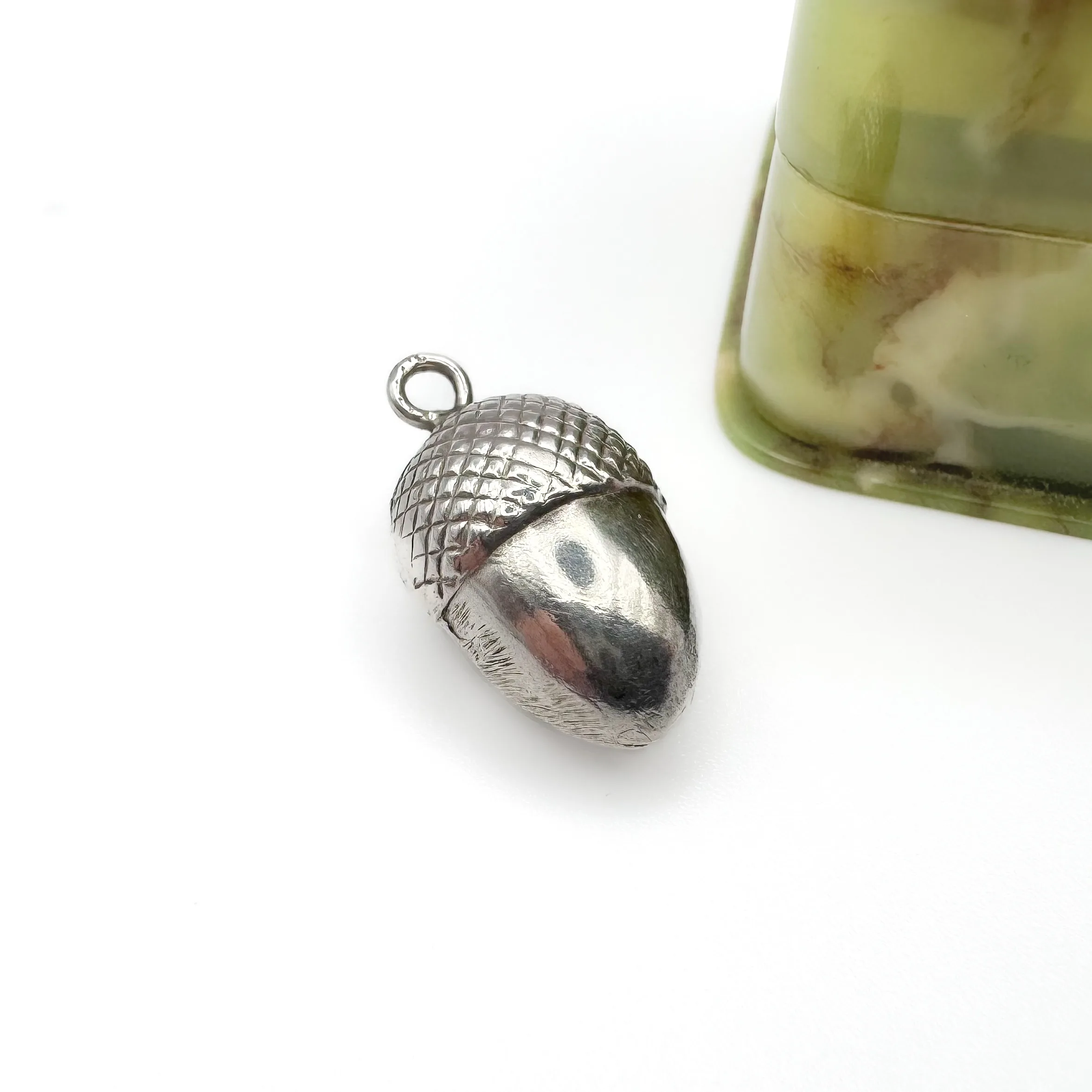 Antique Silver Acorn Charm - Image 4