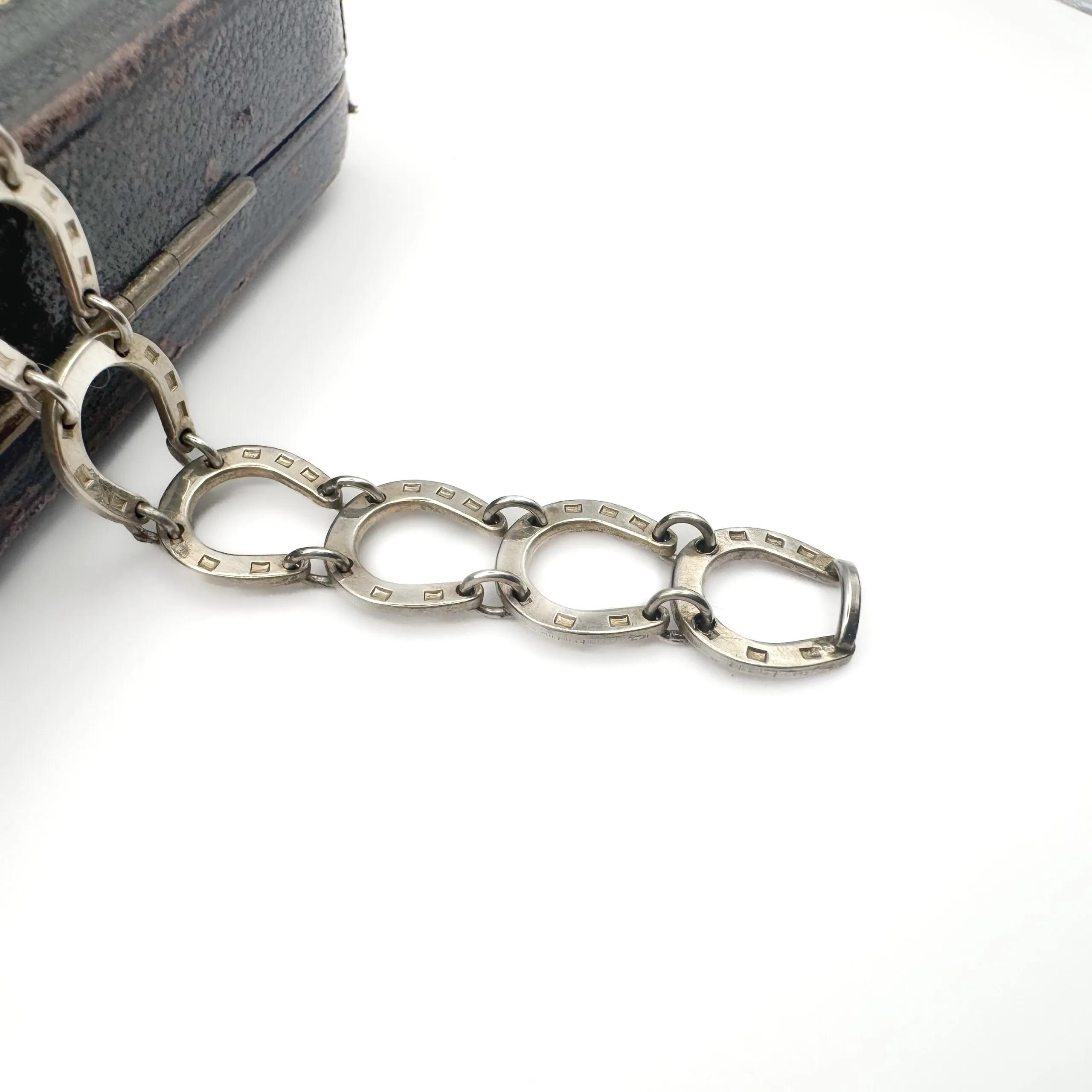 Silver Horseshoe Bracelet - Image 4