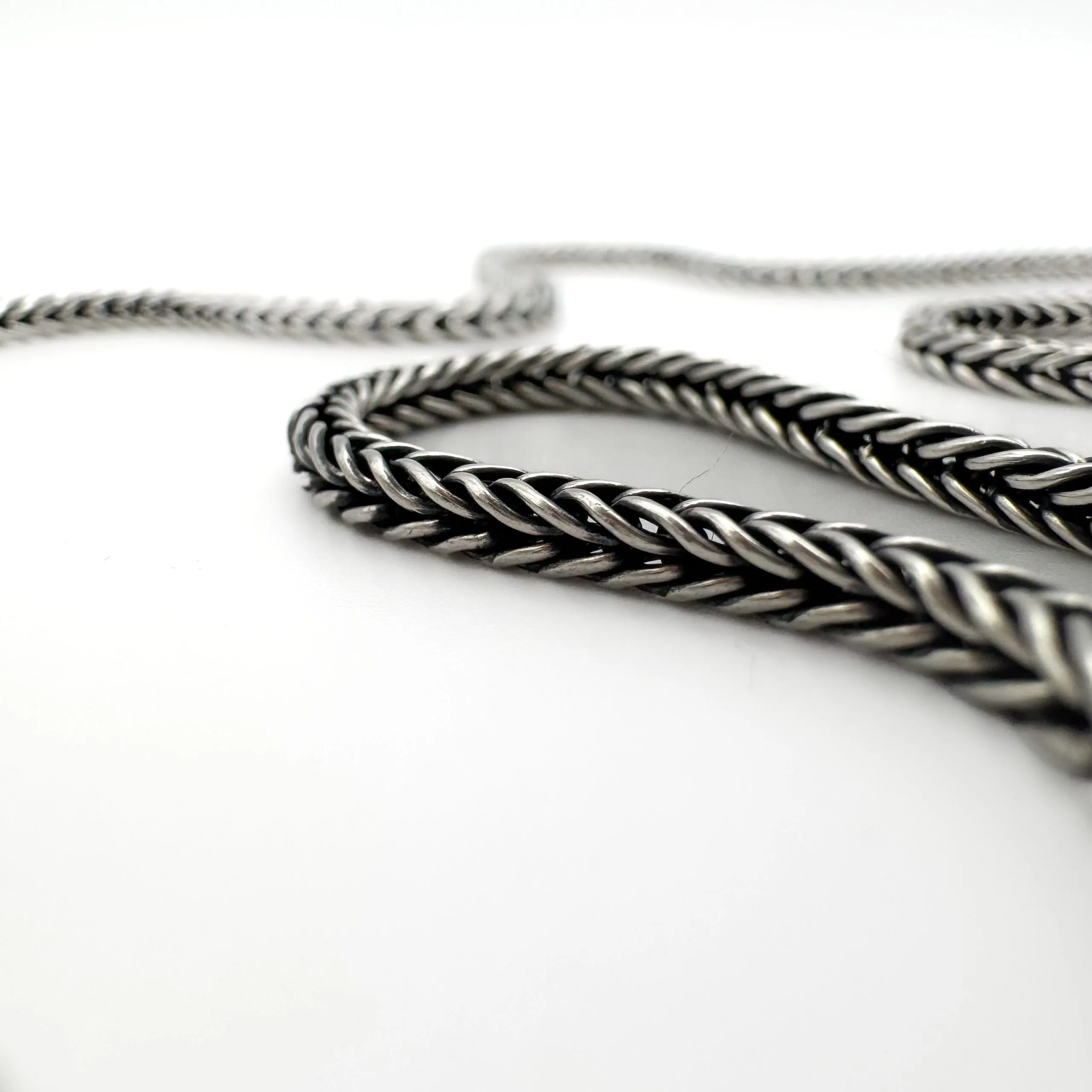 Vintage Silver Wheat Chain - Image 5