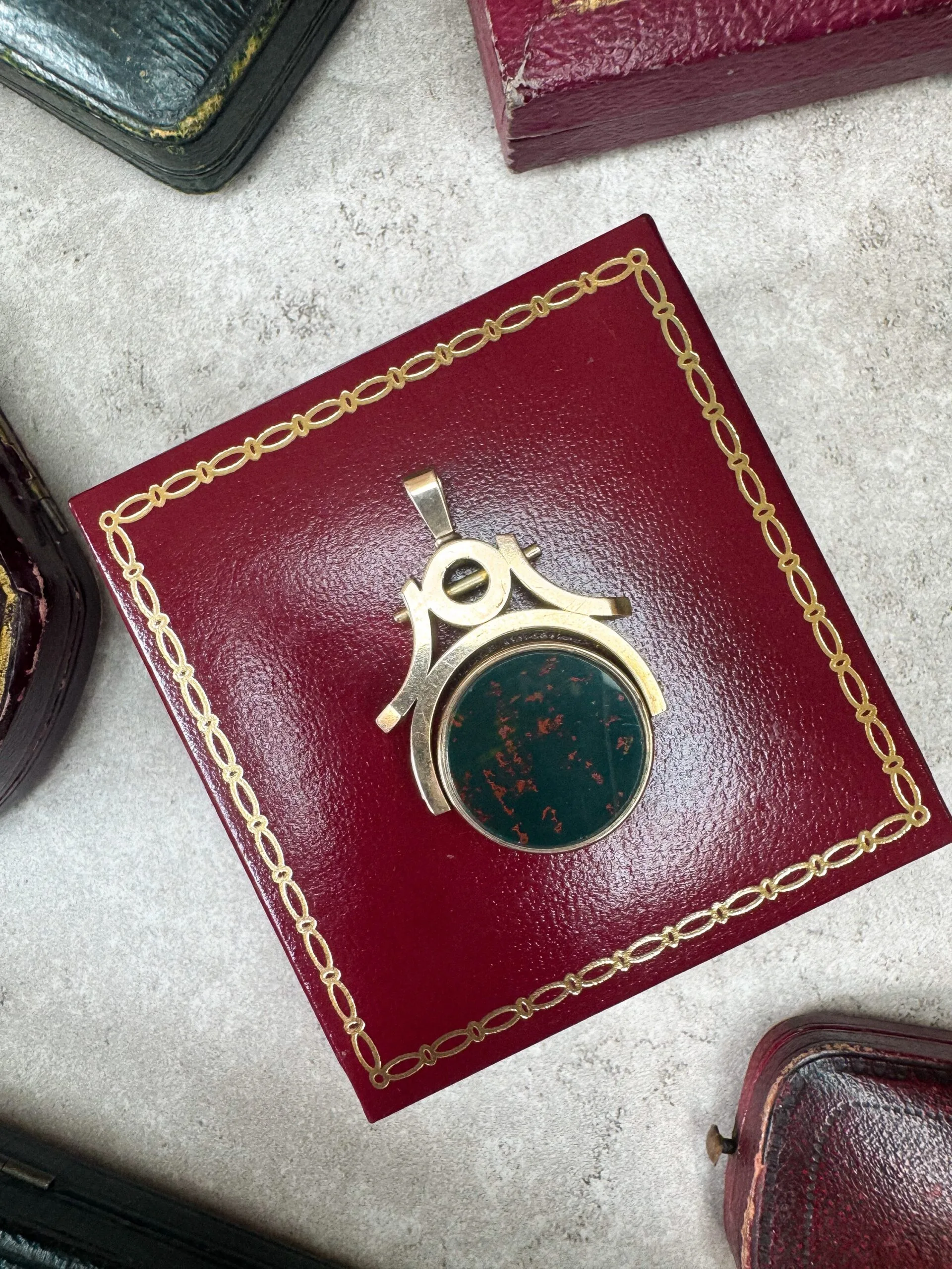 Antique 10ct Gold Bloodstone Fob - Image 6