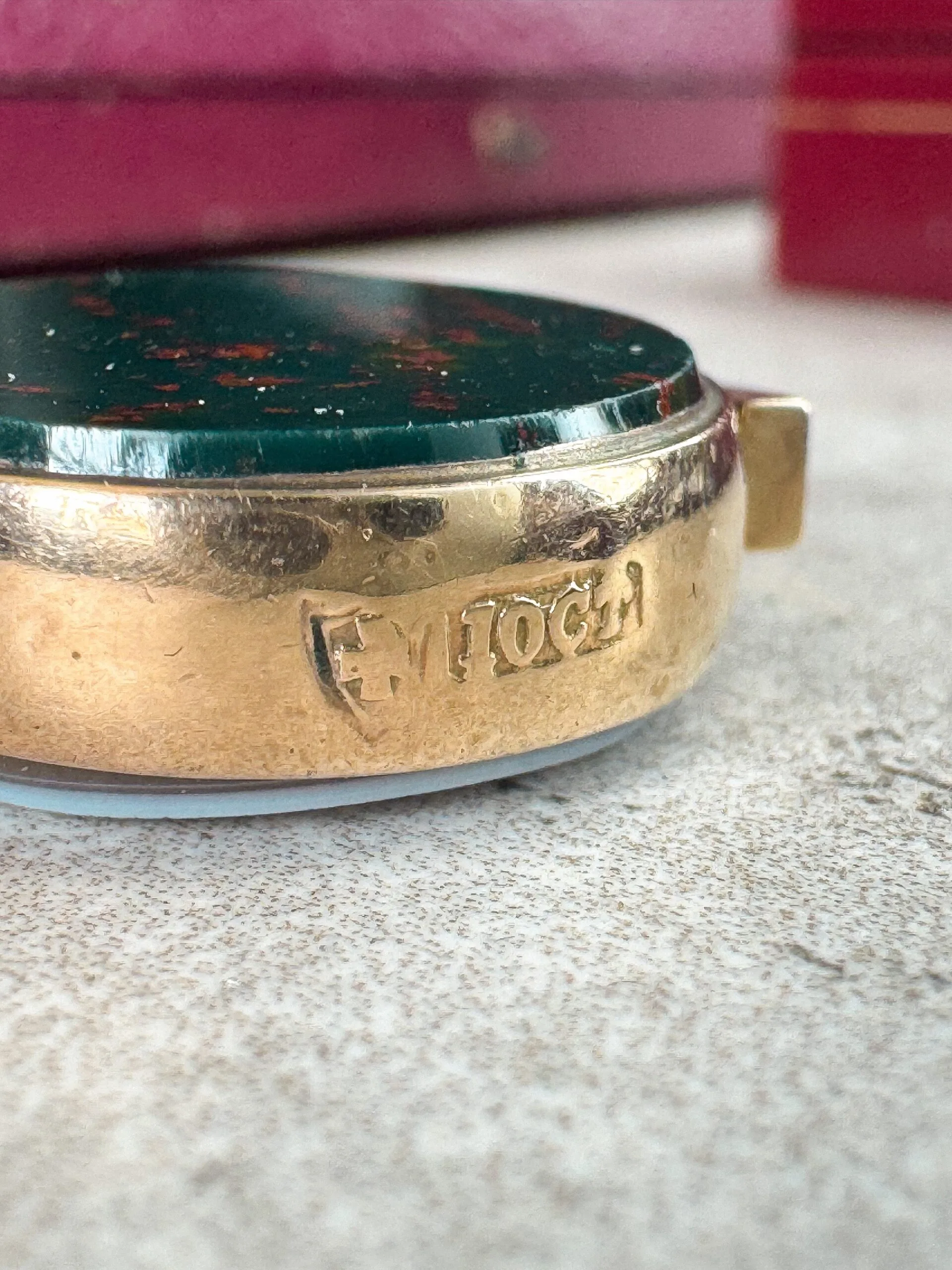 Antique 10ct Gold Bloodstone Fob - Image 5