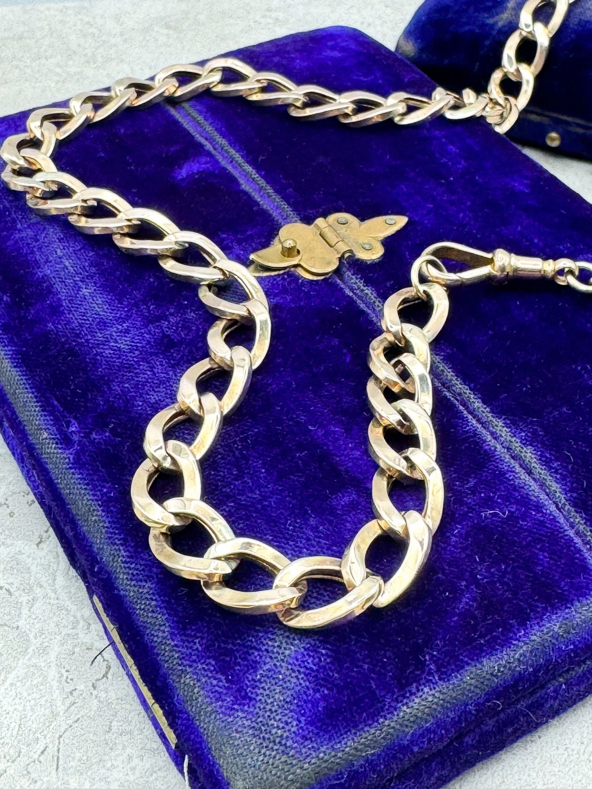 Antique 9ct Rose Gold Curb - Image 5